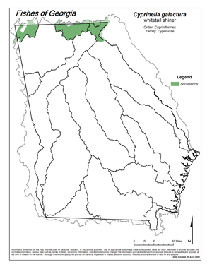 whitetail shiner Region Map