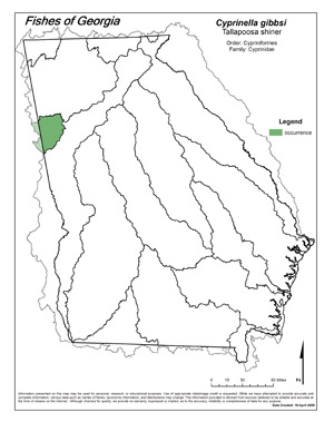 Tallapoosa shiner Region Map