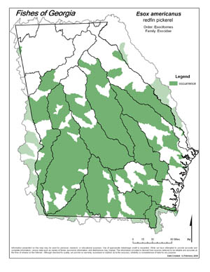 redfin pickerel Region Map