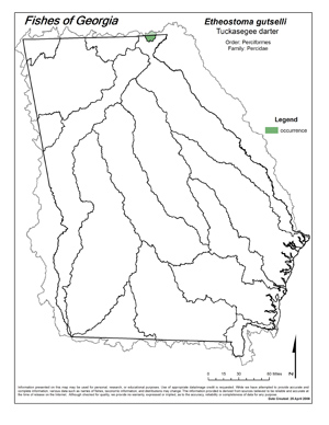 Tuckasegee darter Region Map