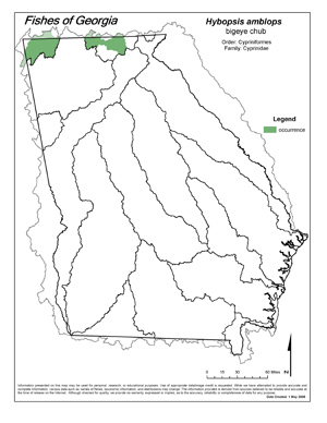 bigeye chub Region Map