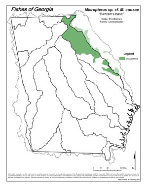 Bartram's bass Region Map