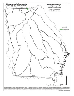 sicklefin redhorse Region Map