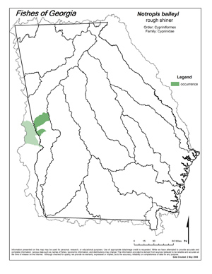 rough shiner Region Map