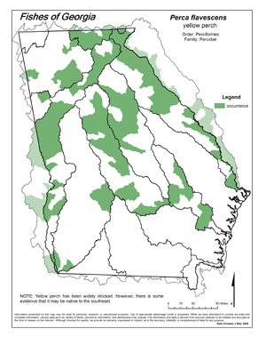 yellow perch Region Map