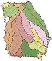 Huc8 Watersheds of Georgia